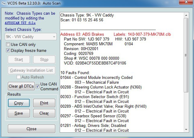 vag com VCDS Beta 12.10.3 Otomatik Tarama