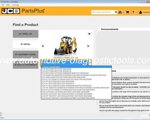 İyi bir fiyat. PartsPlus+ Elektronik Parça Kataloğu v2 (2.00.0004) JCB için 2017 Servis Kılavuzlarıyla birlikte çevrimiçi
