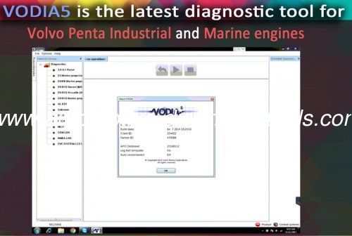 VODIA5 Auto Diagnostic Software For  Penta Industrial And Marine 1 Years Warranty