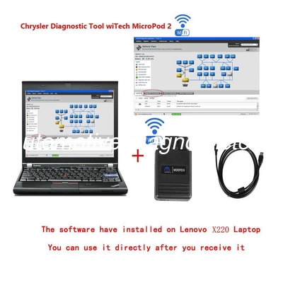 İyi bir fiyat. WIFI Chrysler Diagnostic Tool WiTech MicroPod 2 Lenovo T420 dizüstü bilgisayarıyla çevrimiçi