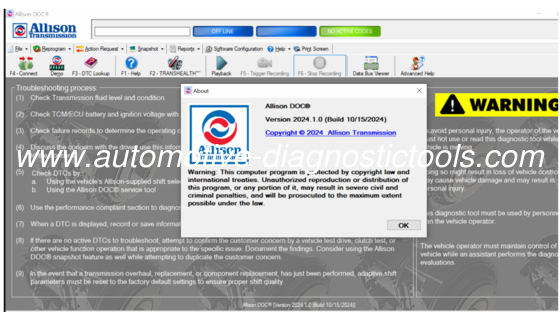 İyi bir fiyat. Allison DOC Premium V2024.11 Allison Şanzıman Teşhis Yazılımı çevrimiçi