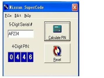 İyi bir fiyat. Nissan Super kod yazılım, Nissan PIN kodu hesaplama programlama tuşları çevrimiçi