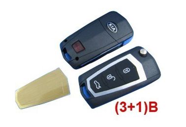 İyi bir fiyat. 3 + 1 Düğme KIA Cerato değiştirilmiş uzak anahtar kabuk, özel uzaktan araba anahtarı boşluklar çevrimiçi